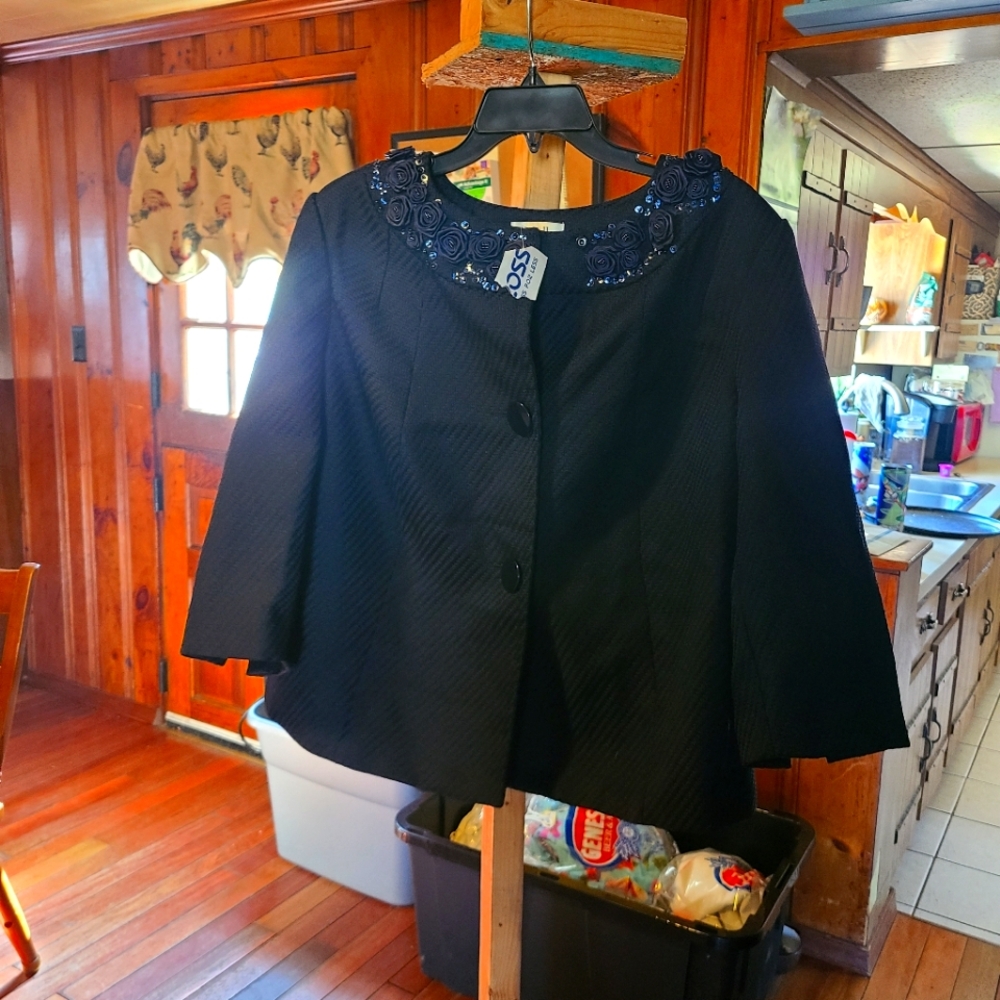 Elegant 2pc Black Women's Shirt Matching skirt 41-14